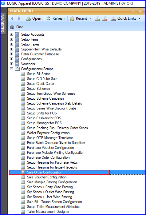Sale Order Configuration